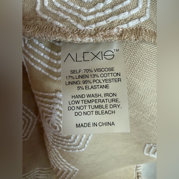 Alexis Marilia Embroidered Mini Dress tan - Picture 7 of 14